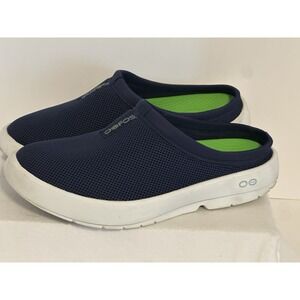 OOFOS Oocoozie Sport Mule Shoes Slip On Mens sz. 12.5 Navy Blue Recovery Comfort